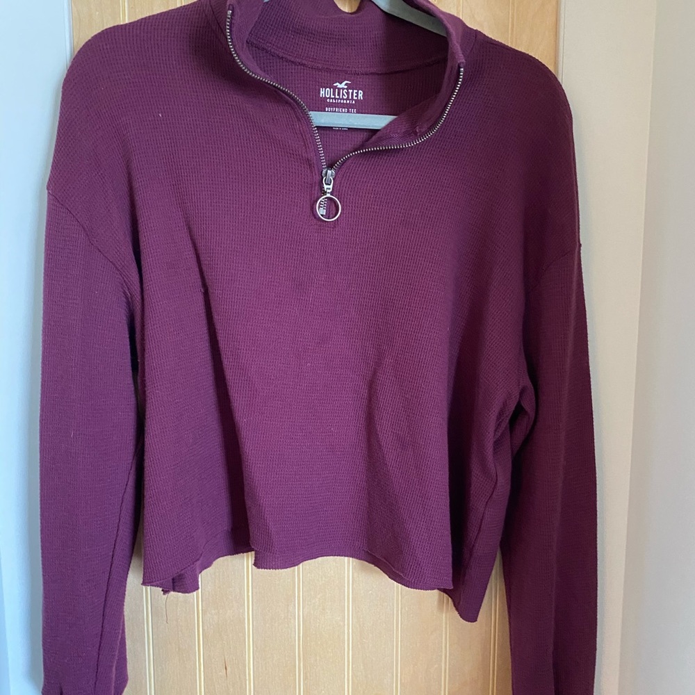 cropped hollister sweater